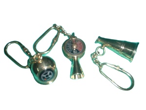 Custom Logo Brass Keychain Quality Promotional Metal Keyring with Antique Designs Telescope-Shaped Keychain - Product Image 6