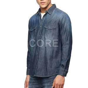 Derniers vêtements décontractés chemise en jean pour hommes Offre Spéciale nouveauté chemise en jean pour hommes vente en gros de chemise en jean pour hommes - Product Image 3