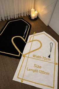 Alfombra de Oración Musulmana Hecha a Mano y Alfombra Islámica Jannat - Suave, Cómoda y Elegante - Product Image 2