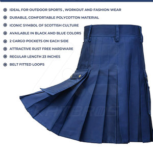 Meilleures ventes Kilts légers en coton avec logo personnalisé Kilts confortables pour hommes Créez votre propre - Product Image 3