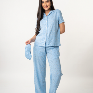 Conjunto de pijamas de satén para dormir Pijamas de seda para mujer con mangas largas y pantalones largos - Product Image 6
