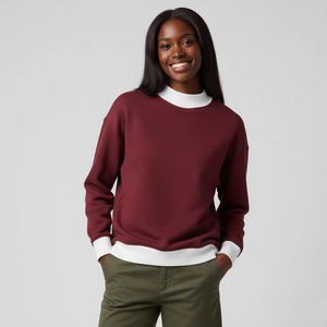 Sweat-shirt en molleton à col montant long unisexe personnalisé pour sororité universitaire, vêtements d'université haut de gamme pour l'hiver et l'automne avec marquage OEM sur le devant - Product Image 4