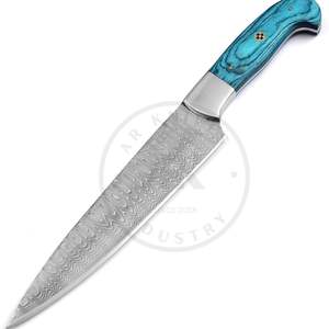 Ensemble de couteaux de chef ambidextres en acier Damas à 67 couches, fabriqués à la main, couteaux de cuisine professionnels, écologiques, fournisseur en gros OEM 7 - Product Image 4