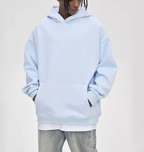 Haute qualité 100% coton hiver brodé polaire pull à capuche respirant coupe-vent anti-boulochage épais Logo personnalisé - Product Image 3