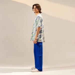 Camisetas de gran tamaño impresas mármol digital algodón 260 GSM hombres proveedores al por mayor con logotipo personalizado para la venta en todos los tamaños - Product Image 4