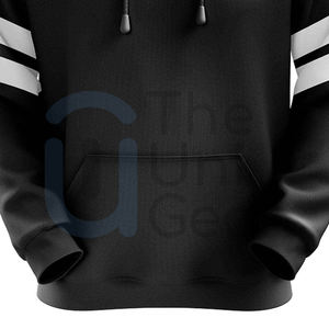 Vente en gros de sweats à capuche personnalisés 100% coton Streetwear décontracté respirant col à capuche motif solide Service OEM vêtements d'hiver - Product Image 2