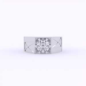Bague en diamant bicolore de laboratoire Legacy Royal de 1 carat exclusive pour lui - Product Image 6