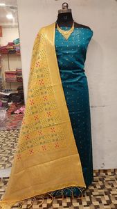 Custom Hand Made Brocade <b>Silk</b> <b>Scarves</b> Hand Woven by Artisans in Intricate Patterns Made From Pure <b>Silk</b> Ideal for Resale - Product Image 2