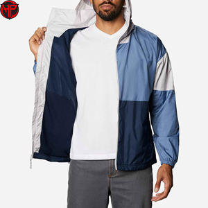 Chaqueta cortavientos personalizada para hombre, diseño de cuello con capucha de invierno de lona de alta calidad para senderismo al aire libre, chaquetas impermeables informales - Product Image 5
