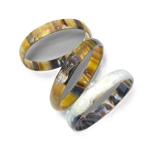 กำไลข้อมือแฟชั่นเป็นมิตรกับสิ่งแวดล้อมทำจากเขาวัวเรียบเนียนพร้อมกำไลข้อมือรูปเขาควายแบบสัมผัสธรรมชาติ - Product Image 3