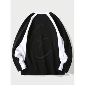 เสื้อสเวตเตอร์กันลมกันความร้อนสำหรับผู้ชาย, เสื้อสเวตเตอร์แขนยาวลายกราฟิกสีโอเวอร์ไซส์สำหรับผู้ชาย - Product Image 3