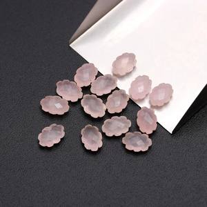 Cuentas de Cuarzo Rosa Facetadas en Forma de Nube, Dijes de Piedras Preciosas Talladas Naturales de 12 mm - Product Image 3