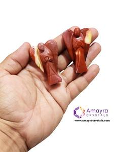 หินโมราอัญมณีขนาด3นิ้วรูปปั้นนางฟ้าจากอินเดีย - Product Image 3