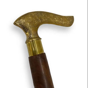 ไม้เดินทะเลแบบโบราณทำด้วยมือลูกบิดทองเหลืองขัดเงาที่จับเรียบใช้ทุกวันสำหรับผู้ชายผู้หญิงวันพ่อปีใหม่ - Product Image 1