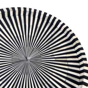 Plateau de service décoratif de luxe complexe avec incrustation d'os indien fait à la main authentique pour la maison pendant le Ramadan - Product Image 2