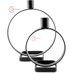 Modern Black Color Metal Candle Holder Premium Quality Unique Candle Jar Wedding Decor Party Events And Other Tabletop Supplies - Product Image 1