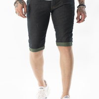 2022 último diseño de pantalones cortos vaqueros ajustados para hombres de alta calidad personalizado Color tamaño Denim lavado técnica Casual verano 3D ODM
