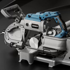 Sega per taglio materiale 220V sega a nastro portatile a velocità variabile sega a nastro portatile 1100W taglio orizzontale sega elettrica - Product Image 6