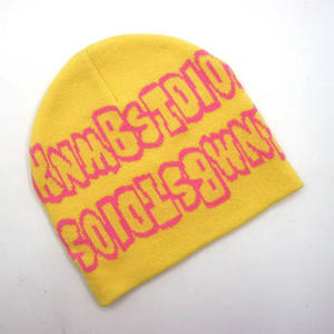 OEM Bonnet chaud personnalisé de couleur unie pour filles avec bonnet décontracté d'automne pour les sports d'hiver Bonnets tricotés unis - Product Image 3