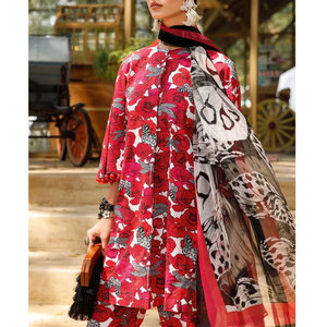 ชุดปักลายสำหรับสตรี Shalwar Kameez และ Dupatta,ชุดปักลายแฟชั่นล่าสุดในอัตราขายส่ง - Product Image 5