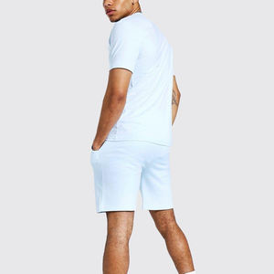 เซ็ตกางเกงขาสั้นสำหรับผู้ชายชุดกางเกงขาสั้นลำลองแฟชั่นฤดูร้อนพิมพ์ลายปักโลโก้ออกแบบได้ตามต้องการ - Product Image 2