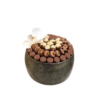 Bol à chocolat en métal de grande qualité Design merveilleux Table bol à chocolat décoratif bonbons Dessert affichage pour les restaurants d'hôtel - Product Image 2