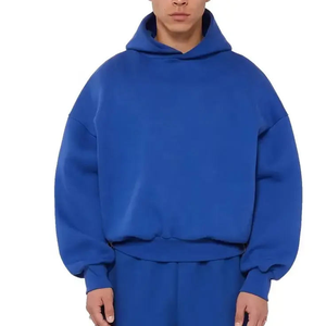 Sweat-shirt à capuche surdimensionné en molleton personnalisé 80% coton 20% polyester pour homme avec poche Impression personnalisée Broderie 380g - Product Image 1