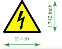 4 pegatinas triangulares de advertencia eléctrica de alto voltaje, brillantes, de vinilo de 4 pulgadas, impermeables, para montaje en pared, calcomanías de seguridad
