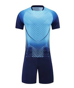 ชุดเสื้อเจอร์ซีย์ฟุตบอลชุดเสื้อฟุตบอลแขนสั้นผ้าโพลีเอสเตอร์100% แห้งเร็ว - Product Image 1