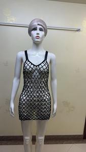 Vestido de Ganchillo Personalizado con Lentejuelas para Mujer, Tejido Calado con Borlas, Manga Larga, Lavable, de Lana Peinada, Sexy y Casual para la Playa - Product Image 3