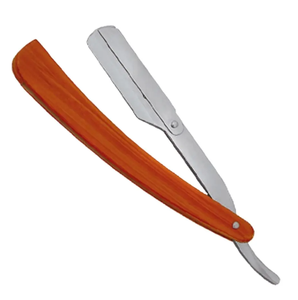 Mango de plástico rojo Cuchilla desechable afilada de acero inoxidable Maquinillas de afeitar para barba con mango de madera - Product Image 1