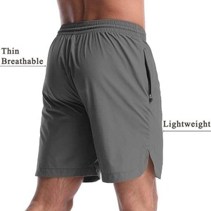 Shorts de sport pour homme en polyester et élasthanne à séchage rapide avec poches latérales, shorts de fitness et de musculation pour homme - Product Image 2