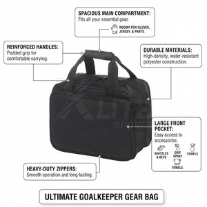 Sac de transport de haute qualité pour équipement de gardien de but, avec poignée, conçu pour ranger les gants, les chaussures et les accessoires sportifs. - Product Image 6
