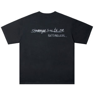 New Arrival Custom Acid Wash Vintage DTG Printing Patch Faded V-neck Oversized Breathable 100% Cotton <b>Party</b> T-<b>shirt</b> <b>for</b> <b>Men</b> - Product Image 3