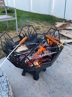 Vintage ve çevre dostu ateş çukuru açık kullanım için Metal ateş çukuru barbekü açık bahçe kullanımı toptan ateş çukuru katı ve en iyi kalite