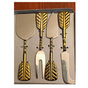 Juego de quesos de latón al por mayor, juego de cuchillos para queso de latón de calidad estándar con mango de resina, caja de embalaje personalizada de 3 piezas - Product Image 5