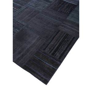 Tapis en laine noué à la main grande surface Provenance, gris et noir, motif patchwork rectangulaire pour salon et couloir - Pae-3579 - Product Image 2