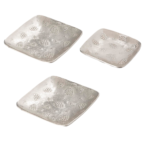 Bandeja de aluminio fundido para servir alimentos de diseño moderno de forma cuadrada para hotel doméstico con niquelado para bodas y fiestas - Product Image 5