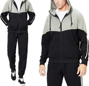 ชุดกีฬามีฮู้ดสำหรับผู้ชาย,2ชิ้นชุดวอร์มวอร์มวอร์มกันหนาวมีฮู้ด - Product Image 5