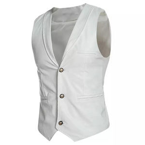 Gilet de motard en cuir véritable pour homme, 2022 de qualité supérieure - Product Image 5