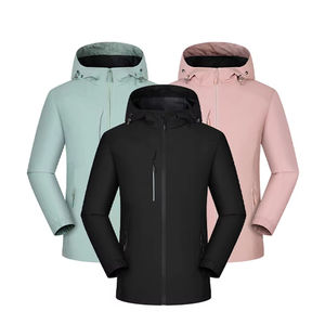 Vêtement de randonnée et de pêche en plein air de haute qualité en gros, veste décontractée en softshell imperméable coupe-vent UPF 50+ en polyester/nylon - Product Image 6