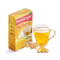 Poudre de thé chaud en marque blanche OEM avec différentes saveurs de fruits, mélanges de thé, 15g, 18 bâtonnets, boîtes de thé instantané au gingembre chaud