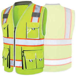 Chaleco DE SEGURIDAD reflectante impermeable de alta calidad, chaleco de trabajo de seguridad OEM personalizable con logotipo personalizado, chaleco reflectante - Product Image 3