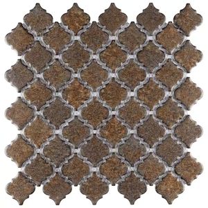 Diamant 74mm Carreaux de mosaïque vitrifiés émaillés Parquet moderne pour salle de bain Villa Salon Murs intérieurs Feuille Taille 341x322mm - Product Image 1