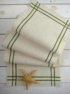 Statement linen table <b>runners</b> with bold embroidery work creating striking dining table impressions luxury homes - Product Image 6