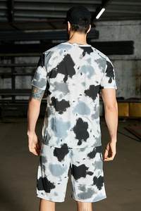 Conjunto de Pantalones Cortos de Camuflaje de Verano para Hombre con Logotipo Personalizado, Chándal de Dos Piezas, Camiseta y Pantalones Cortos para Hombre - Product Image 4