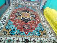 Tapis marocains de luxe en laine, abstraits, anciens, noués à la main, multicolores, faits à la main, 8x14 9x12, écologiques, antidérapants, à poils ras, fins, pour la maison
