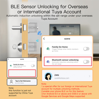Serrure intelligente sans fil Tuya de style Nuki, facile à installer, avec contrôle par application Cloud et déverrouillage par mot de passe, pour portes en bois