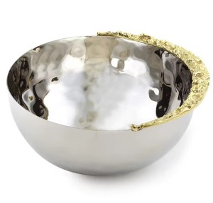 Moderno Tazón para Servir de Metal Ecológico, Biodegradable, Hecho a Mano, Apto para Lavavajillas, con Diseño de Hoja en la Parte Exterior y Forma Personalizable - Product Image 5