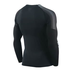 Athlétique Compression Rash Guard Hommes Body Fit Séchage Rapide À Manches Longues Haut D'entraînement Équipement D'arts Martiaux Avec Jiu Jitsu Kimono Motif - Product Image 3